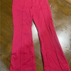 Anthropologie Berry Color Flare Pants